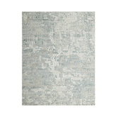 Multi Size Tone On Tone Gray Hand Knotted Tibetan Wool/Bamboo Silk Modern & Contemporary Oriental Area Rug